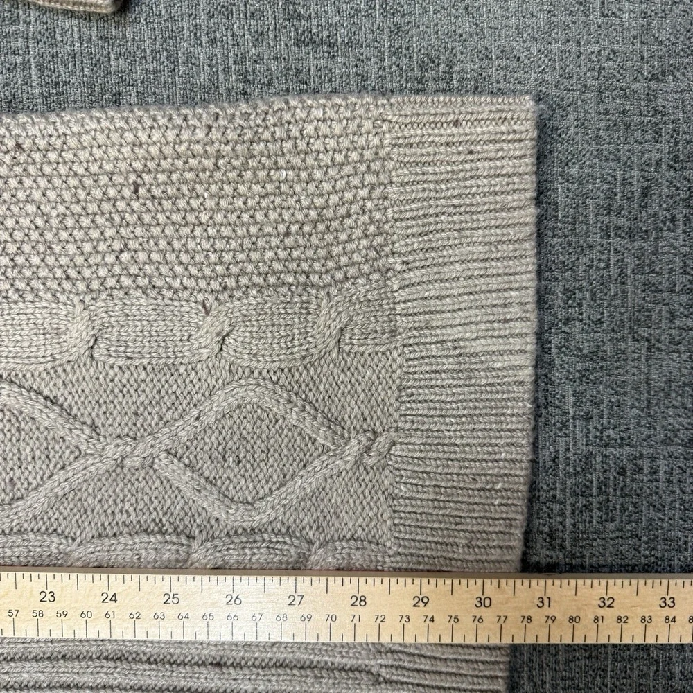Lucky Brand Wool Blend Sweater Mens XXL Cable Knit Crewneck Fisherman Tan‎